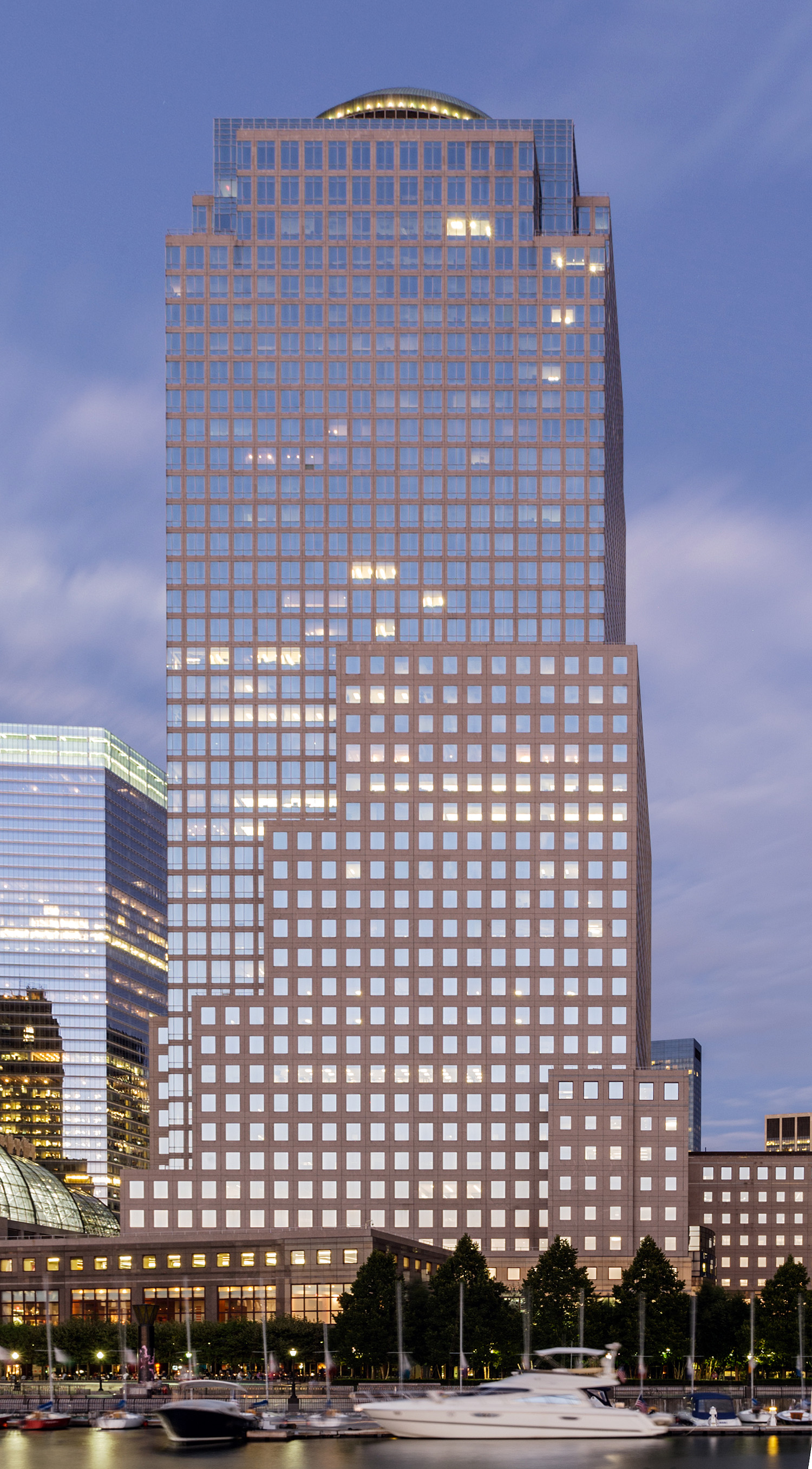 Two World Financial Center, New York City - View from the west. © Mathias Beinling